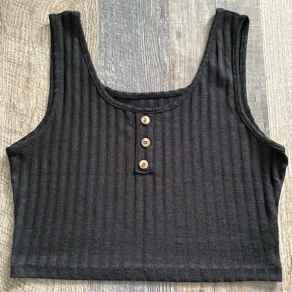 Black Ribbed Sleepwear Set - Picture 2 of 6